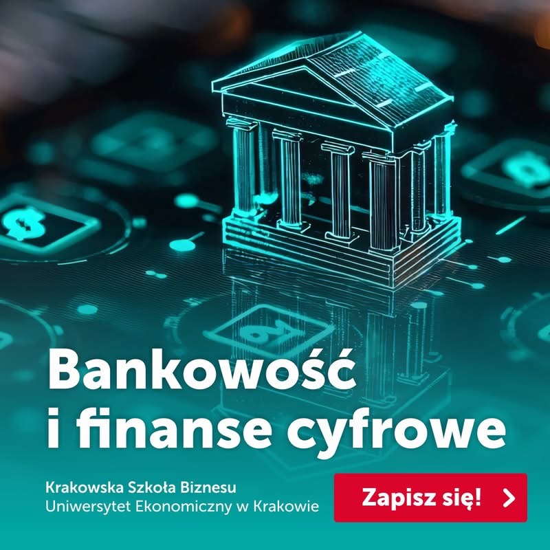 Plakat studiów podyplomowych Bankowość i finanse cyfrowe