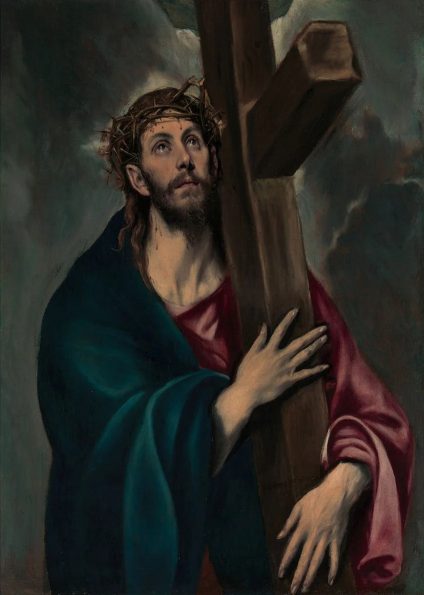 El Greco (Domenikos Theotokopoulos), Christ carrying the Cross, Data powstania 1602, 108 x 78 cm, Museo del Prado